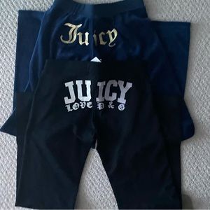 2 Juicy Couture Velour Track Pants Set Bundle